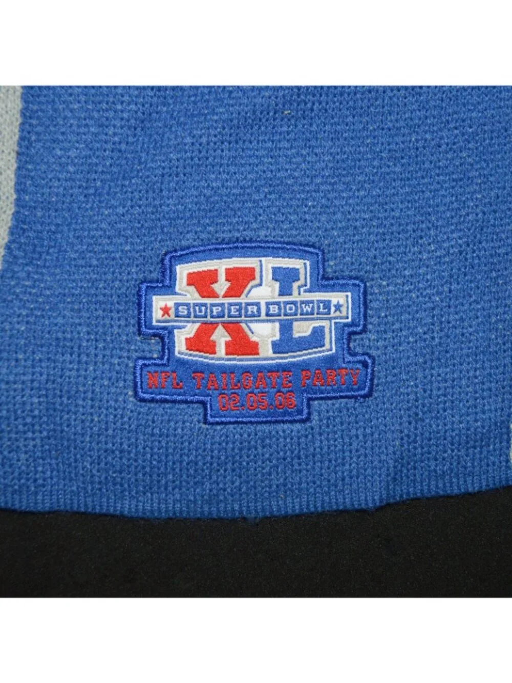 NFL Super Bowl XL Scarf Reebok Blue Detroit 2006 Steelers Seahawks Tailgate NEW